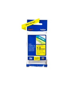 Cinta brother tze-641 amarillo-negro 18mm 2