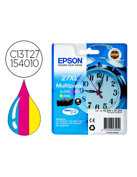 Ink-jet epson 27xl wf3620 / 7110 / 7610 / 7620 pack multicolor