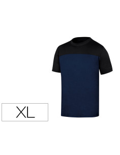 Camiseta de algodon deltaplus color azul/negro talla xl