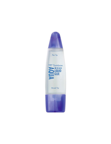 Pegamento cola liquida tombow transparente aqua permanente con 2 puntas bote de 50 ml
