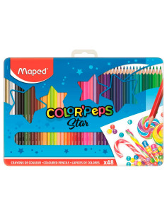 Lapices de colores maped color peps caja metalica de 48 lapices colores surtidos 2