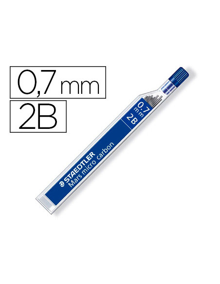 Minas staedtler mars micro grafito 0,7 mm 2b tubo con 12 unidades