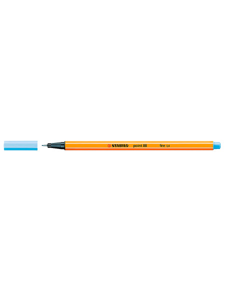Rotulador stabilo punta de fib ra point 88 azul claro punta fina 0,4mm