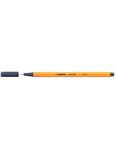 Rotulador stabilo punta de fib ra point 88 gris paynes intenso punta fina 0,4mm