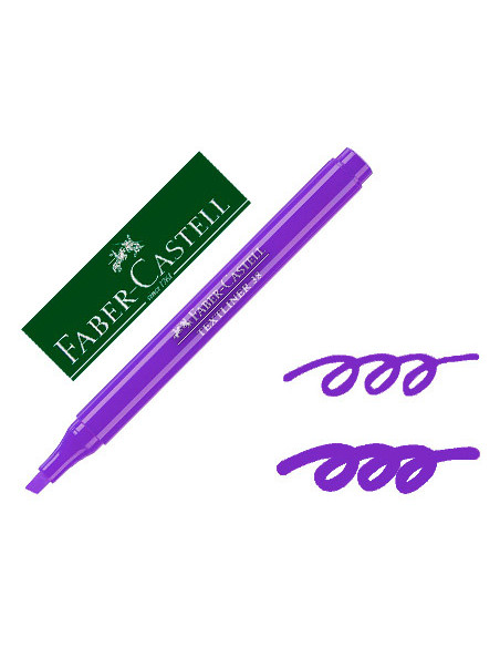 Rotulador faber fluorescente textliner 38 violeta