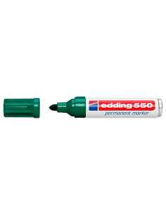 Rotulador edding punta fibra permanente 550 verde n. 4 punta redonda recargable 2