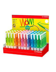Rotulador stabilo fluorescente swing cool expositor de 48 unidades colores surtidos 2