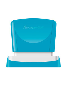 Sello x'stamper quix personalizable color azul medidas 16x48 mm q-11 2