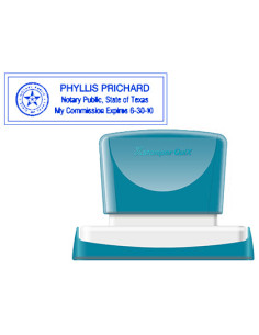 Sello x'stamper quix personalizable color azul medidas 22x69 mm q-18
