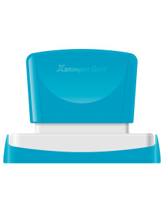 Sello x'stamper quix personalizable color azul medidas 22x69 mm q-18 2