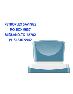 Sello x'stamper quix personalizable color azul medidas 36x61 mm q-16