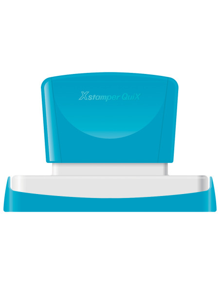 Sello x'stamper quix personalizable color azul medidas 28x78 mm q-24