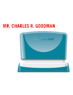 Sello x'stamper quix personalizable color rojo medidas 4x60 mm q-05