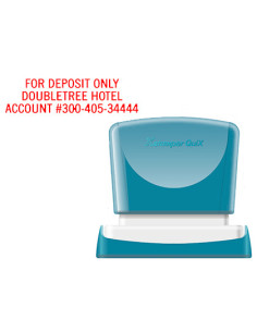 Sello x'stamper quix personalizable color rojo medidas 16x48 mm q-11