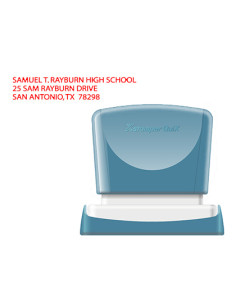 Sello x'stamper quix personalizable color rojo medidas 14x60 mm q-14