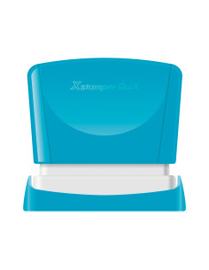 Sello x'stamper quix personalizable color rojo medidas 24x49 mm q-12 2