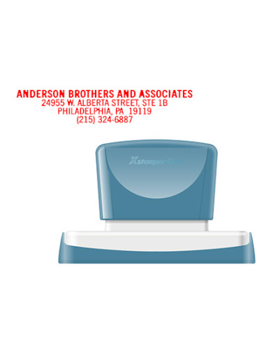 Sello x'stamper quix personalizable color rojo medidas 16x83 mm q-26