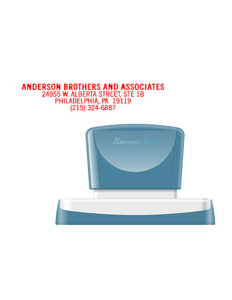 Sello x'stamper quix personalizable color rojo medidas 16x83 mm q-26