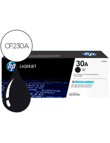 Toner hp 30a laserjet pro m203 / mfp m227 negro 1600 paginas