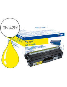 Toner brother tn-421 para dcp-l8410 cdn / 8410 cdw / hl-l8260 cdw / mfc-l8360 cdw / 8690 cdw / 8900 cdw amarillo