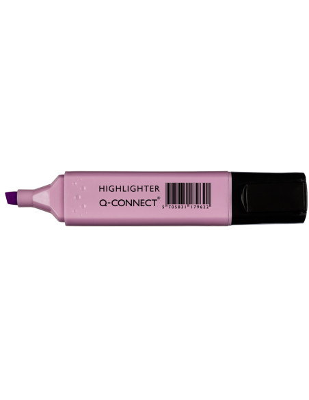 Rotulador q-connect fluorescente pastel violeta punta biselada
