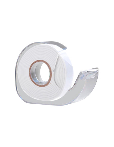 Cinta adhesiva q-connect doble cara 10 mt x 12 mm en portarrollos