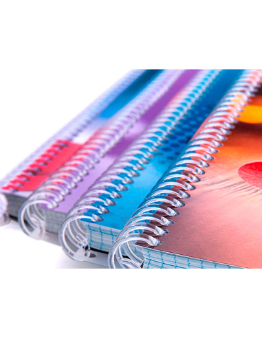 Espiral plastico q-connect transparente 32 5:1 6mm 1,8mm caja de 100 unidades