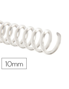 Espiral plastico q-connect transparente 32 5:1 10mm 1,8mm caja de 100 unidades