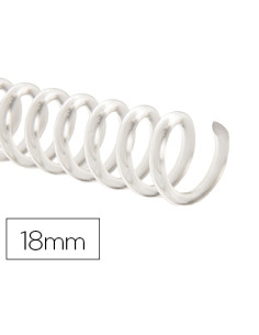 Espiral plastico q-connect transparente 32 5:1 18mm 2mm caja de 100 unidades