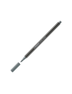 Rotulador stabilo acuarelable pen 68 metalico plata punta gruesa 1mm 2