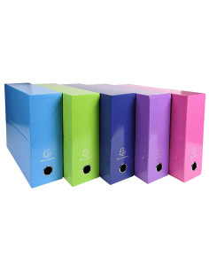 Caja transferencia exacompta iderama din a4 lomo 90 mm colores surtidos 2
