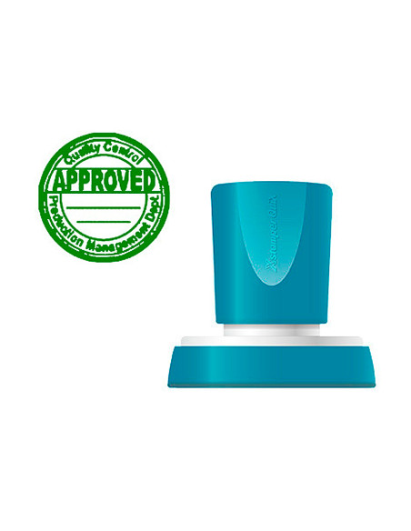 Sello x'stamper quix personalizable color verde redondo diametro 38 mm q-53