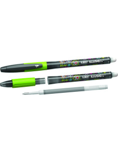 Boligrafo bic gelocity illusion borrable negro punta de 0,7 mm 2
