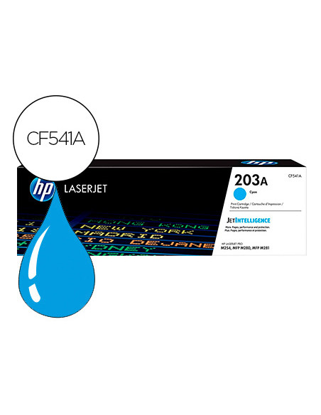 Toner hp 203a laserjet pro m254 / mfp m280 / mfp m281 cian 1300 paginas