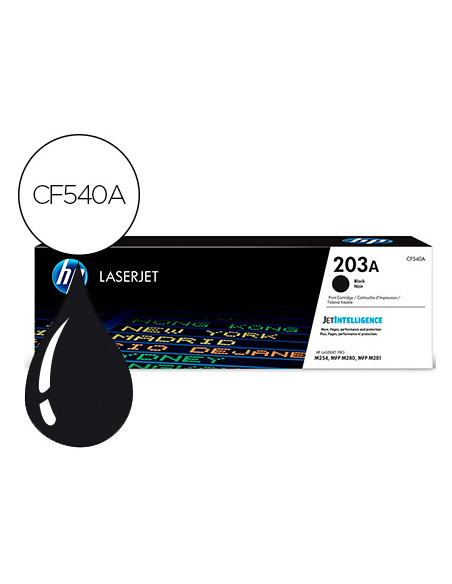 Toner hp 203a laserjet pro m254 / mfp m280 / mfp m281 negro 1400 paginas