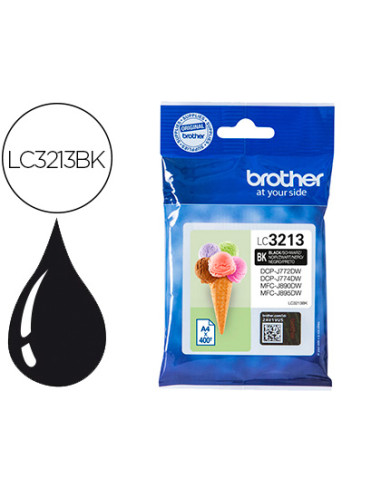 Ink-jet brother lc3213 dcp-j572 / dcp-j772 / dcp-j774 / mfc-j890 / mfc-j895 negro 400 pag