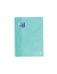 Cuaderno espiral oxford ebook 1 school touch te din a4+ 80 hojas cuadro 5 mm con margen mint pastel 2
