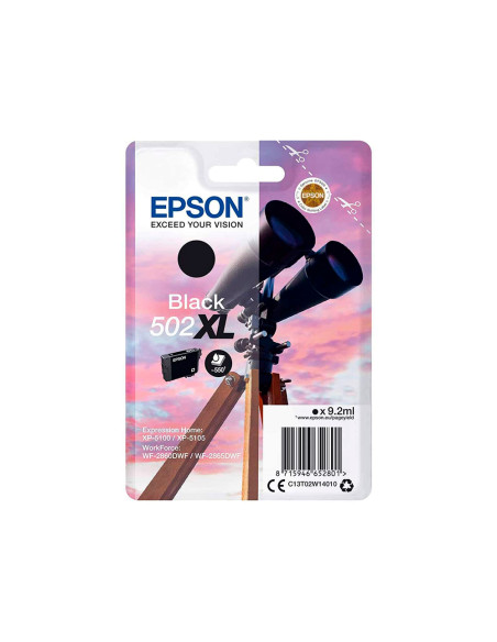Ink-jet epson 502 xl expression home xp 5100 / 5105 workforce wf 2860 / 2860dwf negro 550 paginas