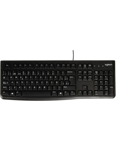 Teclado logitech k120 usb 2.0 con cable negro
