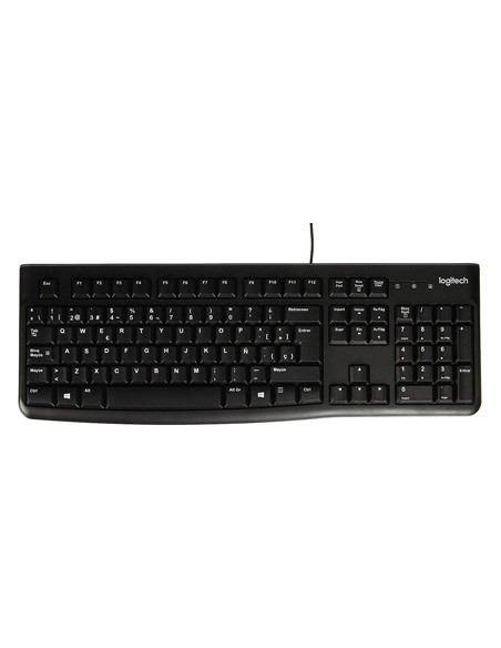 Teclado logitech k120 usb 2.0 con cable negro