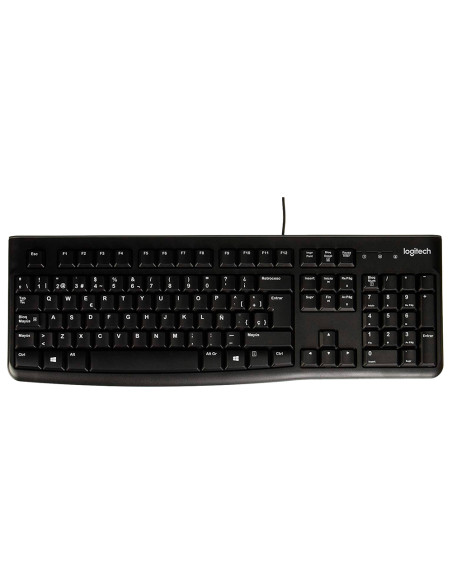 Teclado logitech k120 usb 2.0 con cable negro