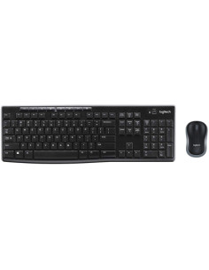 Set teclado + raton logitech mk270 inalambrico negro