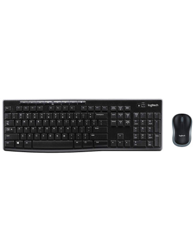 Set teclado + raton logitech mk270 inalambrico negro