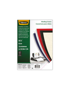 Tapa de encuadernacion fellowes din a4 carton similpiel cuero negro delta 250 gr pack de 100 unidades 2