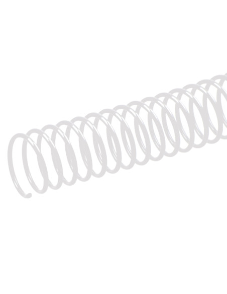 Espiral metalico q-connect blanco 64 5:1 6 mm 1mm caja de 200 unidades