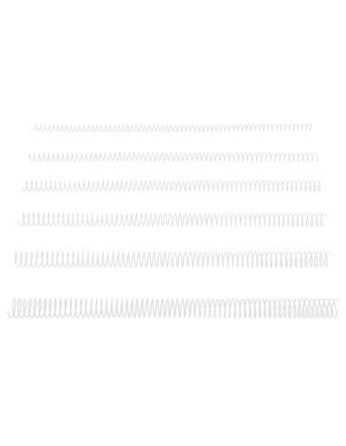 Espiral metalico q-connect blanco 64 5:1 6 mm 1mm caja de 200 unidades