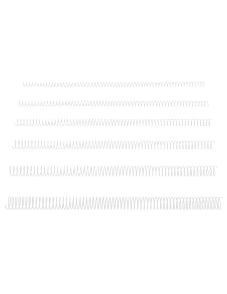 Espiral metalico q-connect blanco 64 5:1 6 mm 1mm caja de 200 unidades
