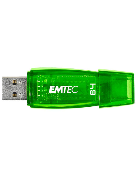 Memoria usb emtec flash c410 64 gb 2.0 verde