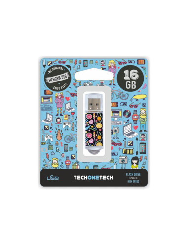 Memoria usb techonetech flash drive 16 gb 2.0 candy pop