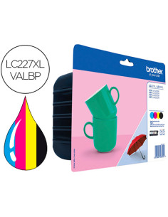 Ink-jet brother lc-227xlvalbp dcp-j4120dw / mfc-j4420dw / j4620dw / j4625dw pack 4 colores negro amarillo cian